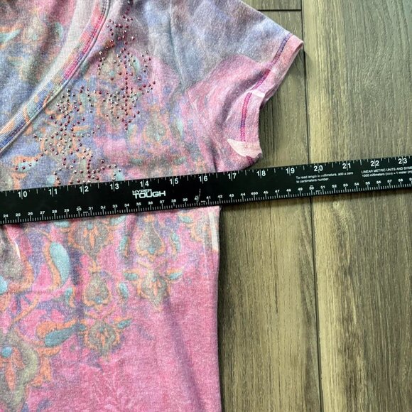 Pink Multicolored Graphic Baby Tee - Picture 8 of 8